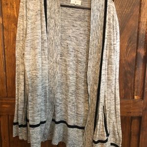 Gray and black cardigan